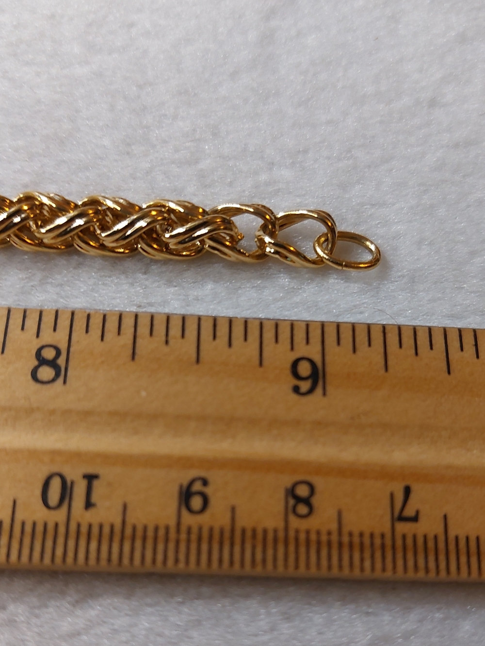 Gold Plated Basket Weave Bracelet Or Ankle Bravelet Mens Womans - Picture 6 of 7